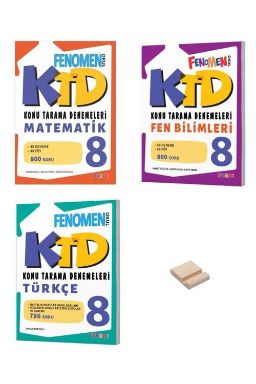 Fenomen Yayıncılık Lgs 8. Sınıf Matematik Fen Bilimleri Ve Türkçe 3Lü Set Konu Tarama Denemeleri