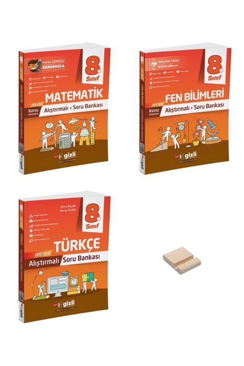 Gizli Yayınları Lgs 8. Sınıf Konu Anlatımlı Alıştırmalı Matematik Fen Bilimleri Ve Türkçe Soru Bankası 3Lü Set