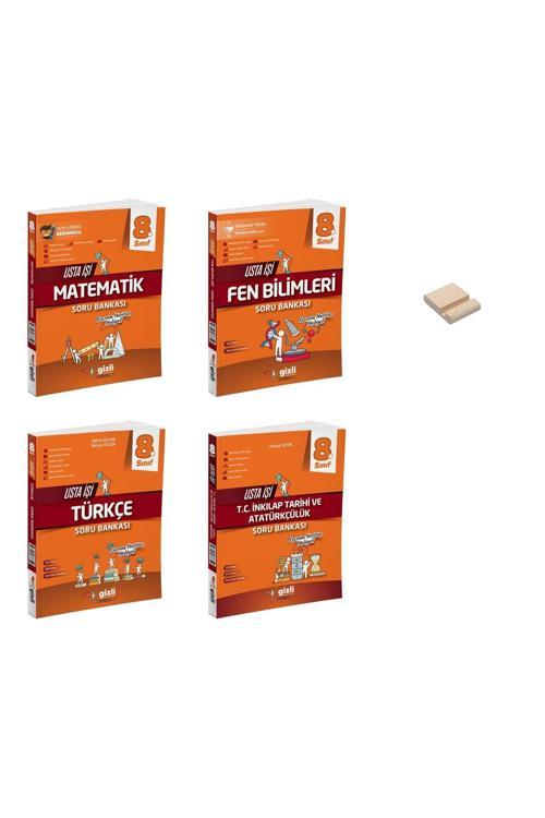 Gizli Yayınları Lgs 8. Sınıf Usta İşi Matematik Fen Türkçe Ve İnkılap Tarihi Soru Bankası 4Lü Set