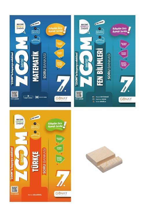 Günay Yayınları 7. Sınıf Zoom Matematik Fen Bilimleri Ve Türkçe Soru Bankası 3Lü Set