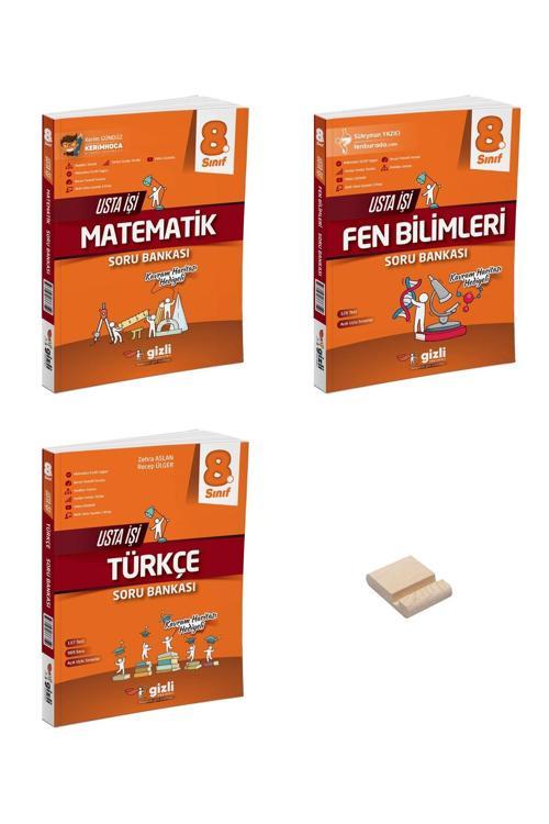 Gizli Yayınları Lgs 8. Sınıf Usta İşi Matematik Fen Bilimleri Ve Türkçe Soru Bankası 3Lü Set