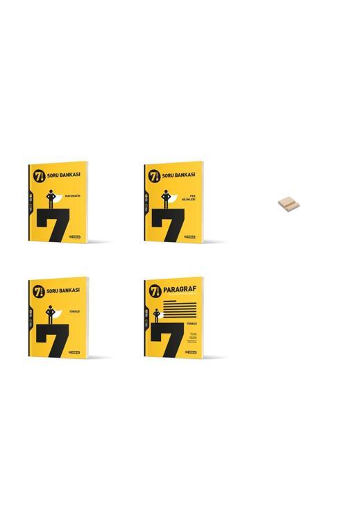 Hız Yayınları 7. Sınıf Matematik Fen Bilimleri Türkçe Ve Paragraf 4Lü Set Soru Bankası