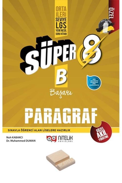 Nitelik Yayınları Lgs 8. Sınıf Yeni Nesil B Serisi Süper Paragraf Soru Bankası