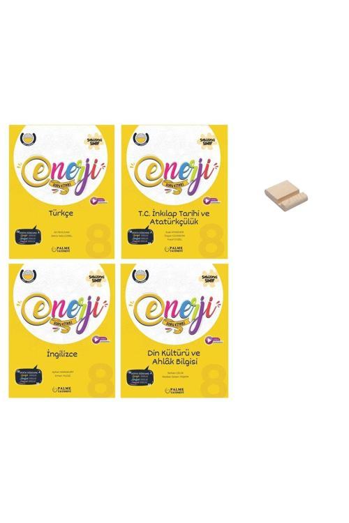 Palme Yayınevi Lgs 8. Sınıf Enerji Türkçe İnkılap Din Ve İngilizce 4Lü Soru Bankası Seti