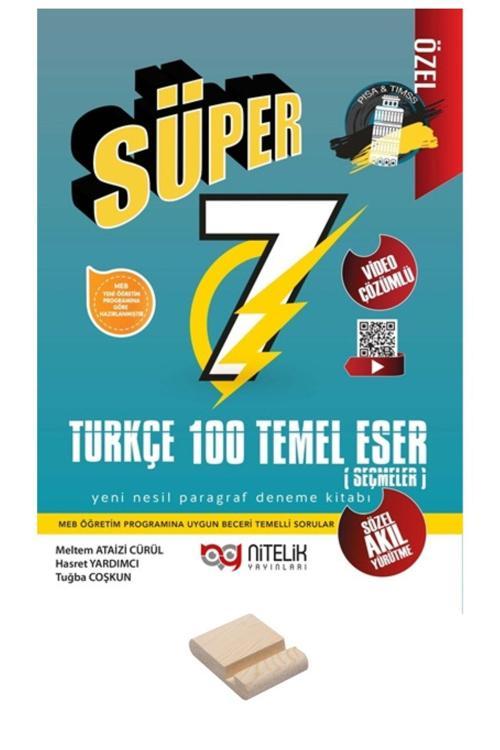 Nitelik Yayınları 7. Sınıf Yeni Nesil B Serisi Süper Türkçe 100 Temel Eser