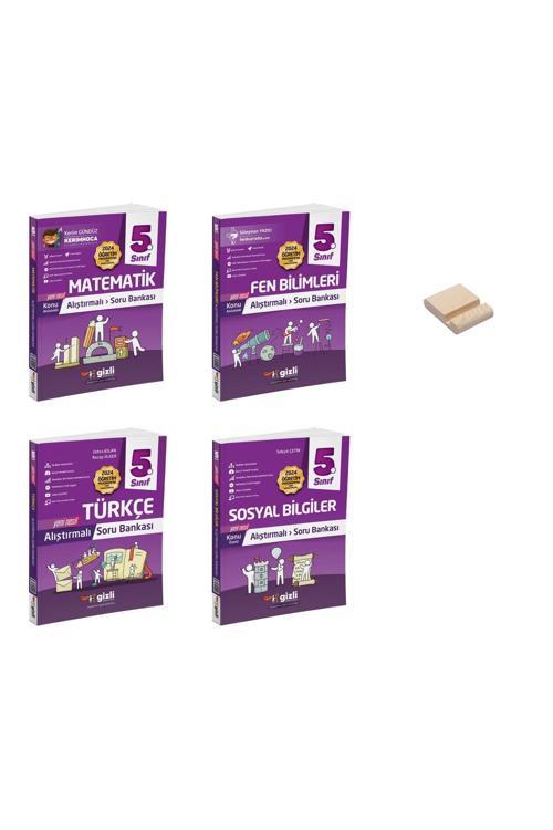 Gizli Yayınları 5. Sınıf Konu Anlatımlı Alıştırmalı Matematik Fen Türkçe Ve Sosyal Soru Bankası 4Lü Set