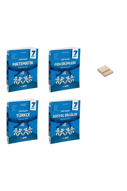 Gizli Yayınları 7. Sınıf Gizli Kuşak Matematik Fen Türkçe Ve Sosyal Değerlendirme Föyleri (Deneme) 4Lü Set