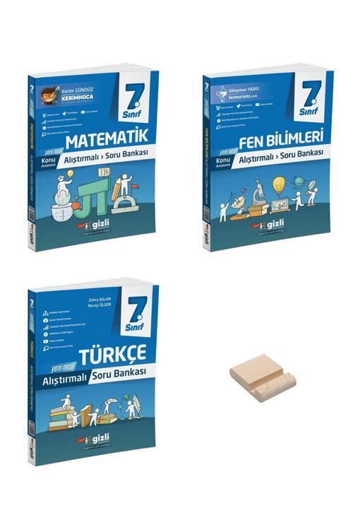 Gizli Yayınları 7. Sınıf Konu Anlatımlı Alıştırmalı Matematik Fen Bilimleri Ve Türkçe Soru Bankası 3Lü Set