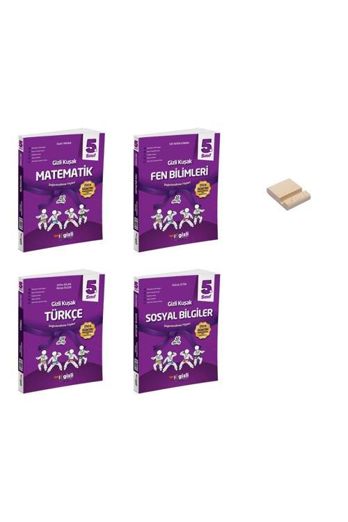 Gizli Yayınları 5. Sınıf Gizli Kuşak Matematik Fen Türkçe Ve Sosyal Değerlendirme Föyleri (Deneme) 4Lü Set