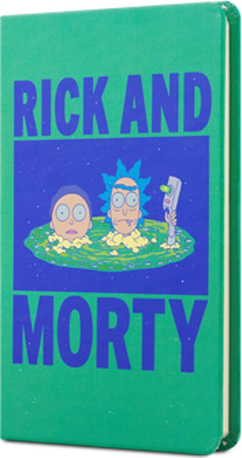 Rick And Morty Sert Kapak Lastikli Mini Not Defteri Yeşil 80 Yaprak Çizgisiz 9X14Cm Dft-388371