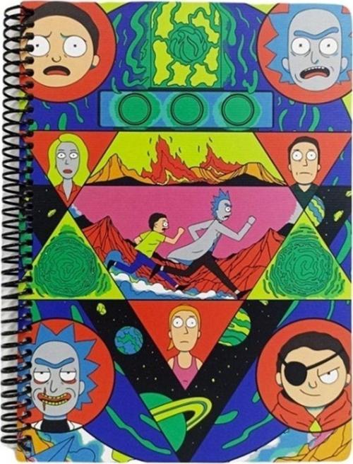 Rick And Morty Spiralli Not Defteri Kırmızı 80 Yaprak Çizgili 17X24Cm Dft-388517