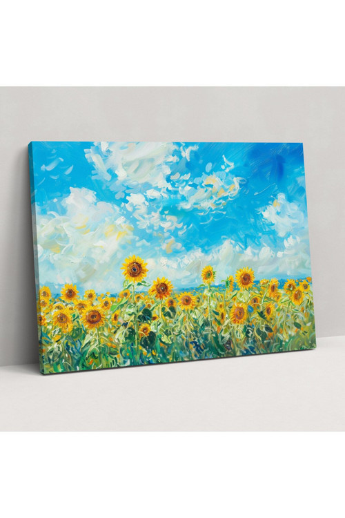 Claude Monet Ayçiçeği Tarlası Kanvas Tablo, Claude Monet, Kanvas Tablo