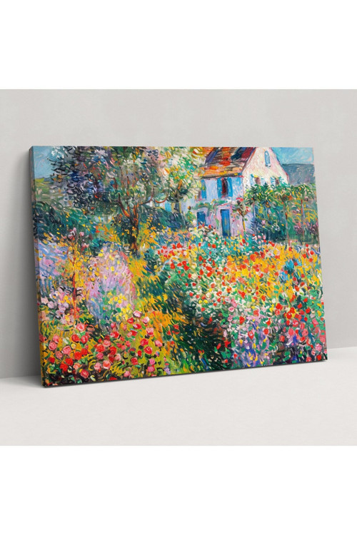 Claude Monet Bahçe Çiçekleri Duvar Tablosu, Claude Monet, Duvar Dekorasyonu, Kanvas Tablo