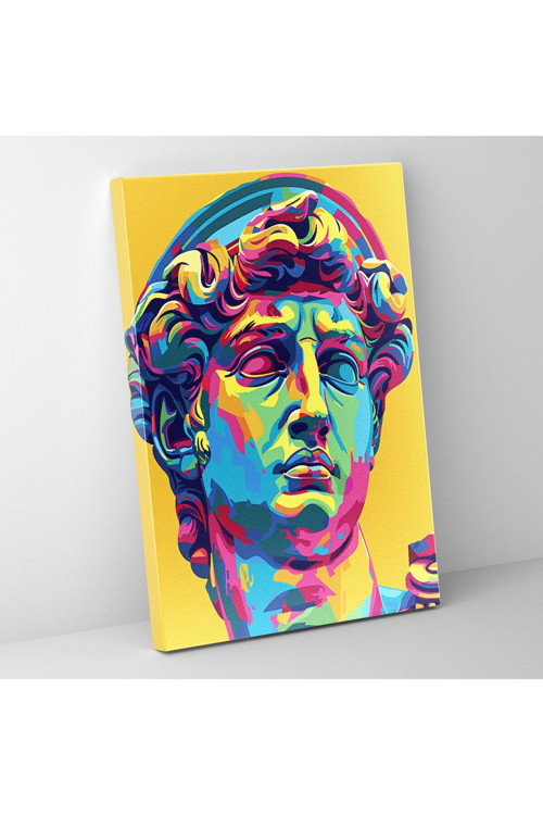 Pop Art Yunan Heykeli Duvar Dekorasyonu, Klasisizm ve Popart, Kanvas Duvar Tablosu