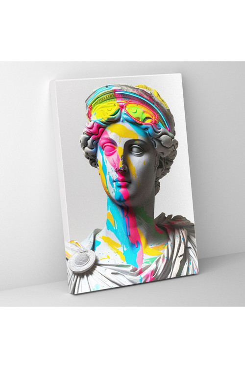 Neon Yunan Heykelleri Kanvas Tablo, Klasisizm Ve Popart, Kanvas Tablo