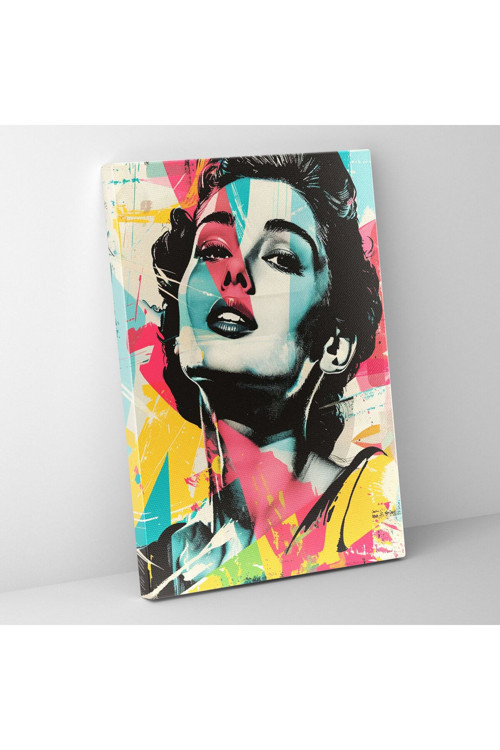 Renkli Portre Kanvas Tablo, Klasisizm Ve Popart, Klasisizm Ve Pop Art