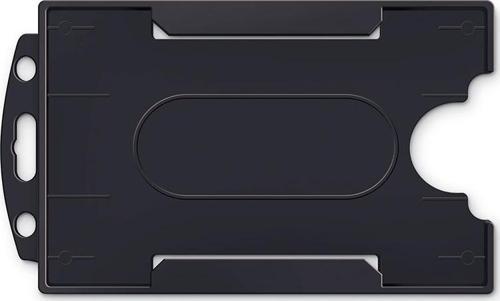 Plastik Kart Muhafaza Kabı Dikey 54X86Mm Siyah (50 Li Paket)