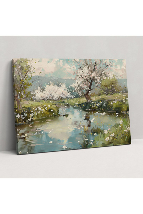 Serene Stream Kanvas Tablo - Claude Monet, Yumuşak Tonlar, Kanvas Tablo, Ev Dekorasyonu