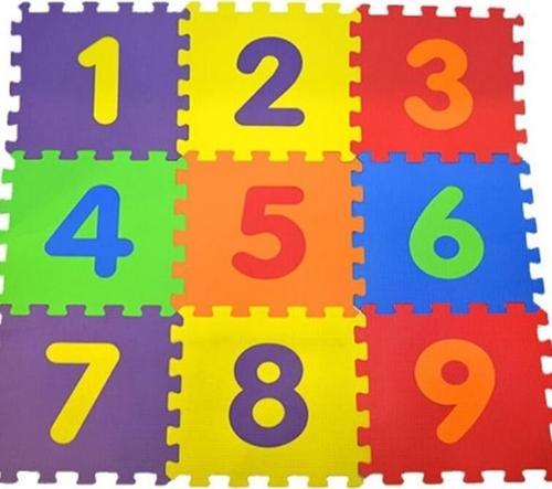Oyuncak Eva Puzzle 33X33Cm X 7 Mm Yer Matı Rakamlar (9 Parça)