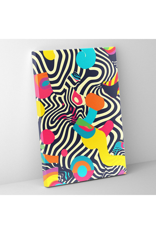 Andy Warhol Duvar Dekorasyonu Kanvas Tablo, Psychedelic Geometrik Desenler, Andy Warhol