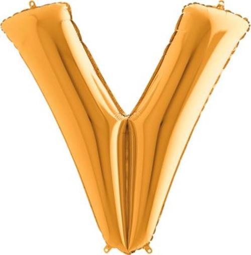 Folyo Balon 100 Cm Harf Şişirilmemiş Altın (V Harfi) 02145