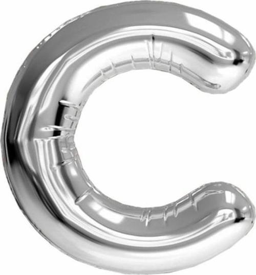 Folyo Balon 100 Cm Harf Şişirilmemiş Gümüş (C Harfi) 00847