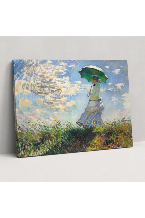 Şemsiyeli Kadın Claude Monet Duvar Tablosu, Claude Monet, Kanvas Tablo