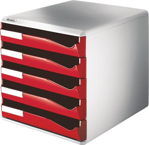 Evrak Rafı 5 Çekmeceli Plastik Kırmızı 5280