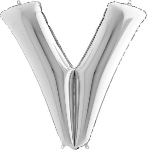Folyo Balon 100 Cm Harf Şişirilmemiş Gümüş (V Harfi) 01363