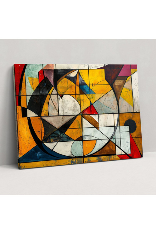 Geometrik Soyut Sanat Duvar Tablosu - Soyut Sanat, Kanvas Tablo, Duvar Tablosu, Soyut Sanat