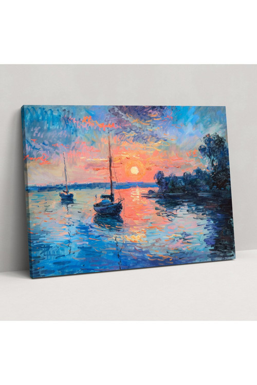 Claude Monet Huzurlu Liman Duvar Tablosu - Claude Monet, Kanvas Tablo, Ev Dekorasyonu, Duvar Tablosu