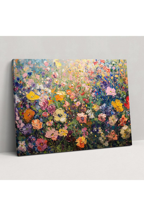 Çiçek Açan Çiçek Bahçesi Kanvas Tablo, Claude Monet, Kanvas Tablo, Duvar Dekorasyonu