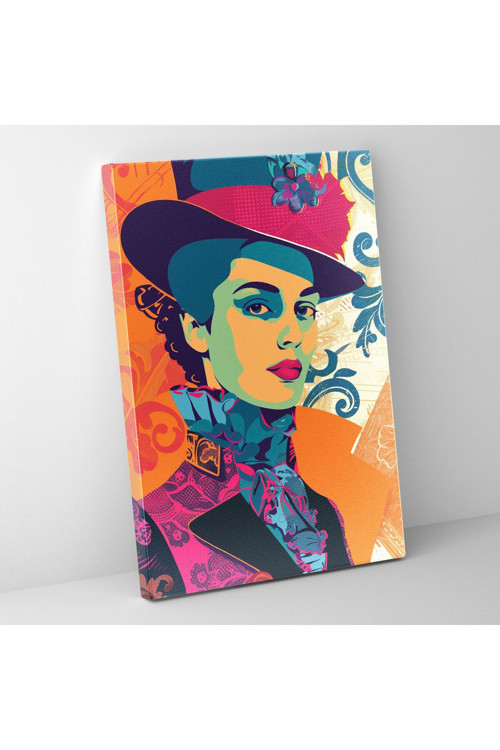 Viktorya Dönemi Pop Art Kanvas Tablo, Klasisizm ve Popart, Duvar Tablosu, Kanvas Tablo