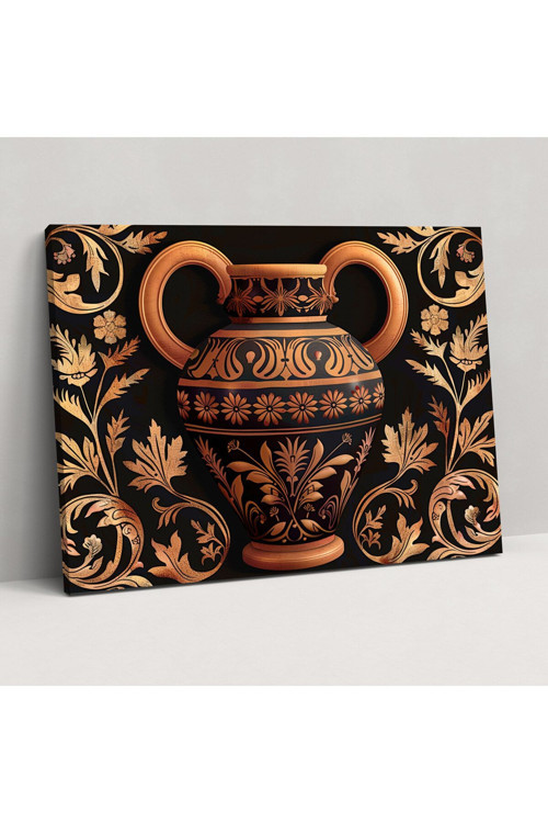 Yunan Çömlek Desenleri Kanvas Duvar Dekorasyonu, Klasisizm, Yunan Çömlekçiliği, Antik Sanat
