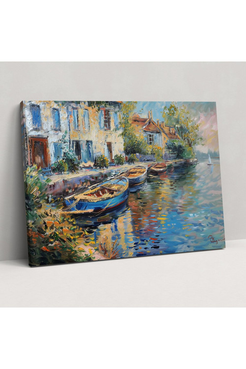 Nehir Kenarı Yansımaları Kanvas Tablo - Claude Monet, Empresyonist, Kanvas Tablo, Duvar Tablosu