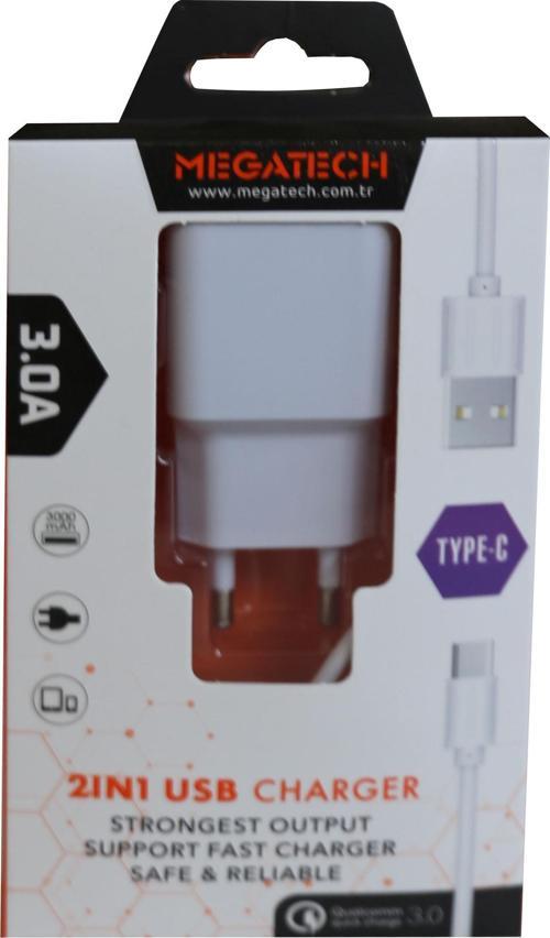 Cc01 5V-3.0A Ev Şarj+Type-C Kablo Hızlı Şarj Aleti