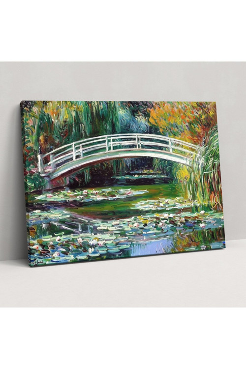 Nilüferler Göleti Üzerindeki Sakin Köprü Claude Monet Kanvas Tablo, Claude Monet