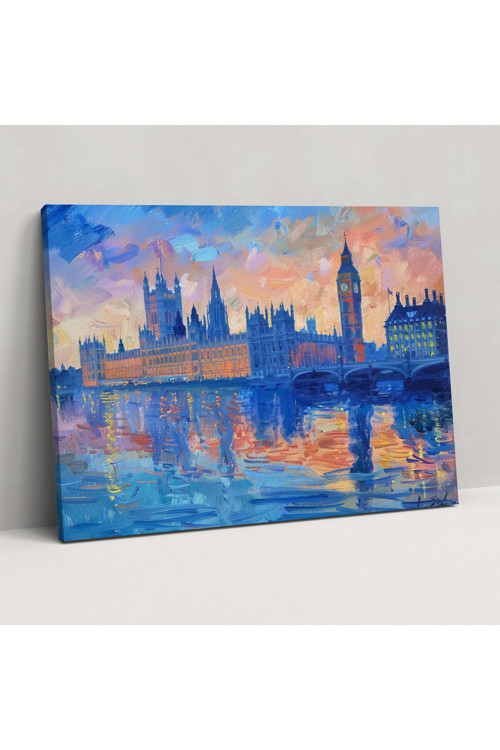 Parlamento Binaları Londra Duvar Tablosu - Claude Monet, Kanvas Tablo, Duvar Tablosu, Kanvas Tablo