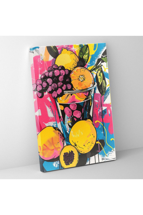 Natürmort Pop Art Graffiti Kanvas Tablo, Klasisizm Ve Popart, Duvar Dekorasyonu
