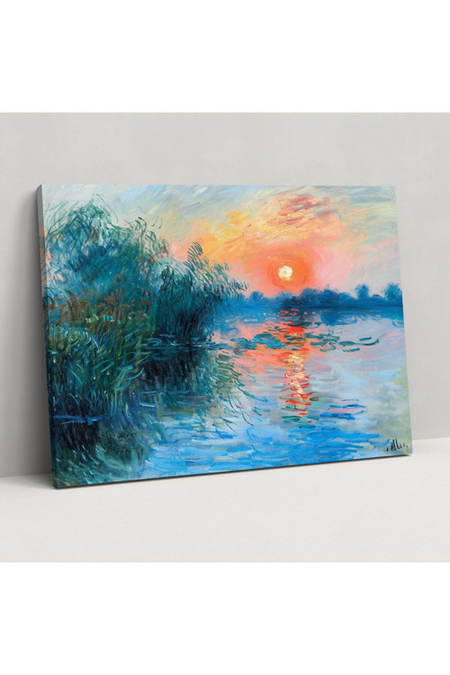 Pastel Günbatımı Gölü Claude Monet Kanvas Tablo, Claude Monet, Ev Dekorasyonu, Kanvas Tablo