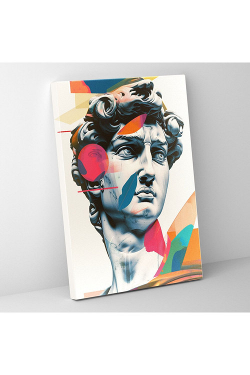 Klasik Heykel Pop Art Duvar Tablosu, Klasisizm ve Popart, Pop Art, Kanvas Tablo
