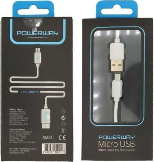Sm03 2.A 1 Metre Usb Micro Şarj Kablosu Kutulu Usb 2.0 Hızlı Şarj