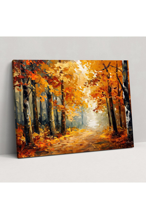 Sonbahar Ormanı Leonid Afremov Duvar Tablosu, Leonid Afremov, Kanvas Tablo
