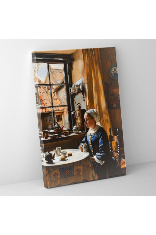 Johannes Vermeer Kanvas Tablo, Süt Döken Kadın, Johannes Vermeer, Ev Dekorasyonu