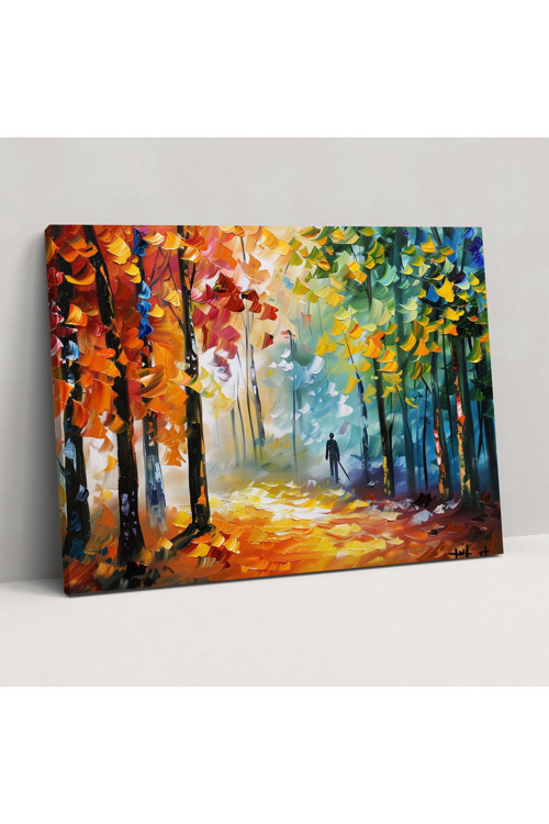 Sonbahar Ormanı Leonid Afremov Kanvas Tablo, Leonid Afremov, Duvar Tablosu, Kanvas Tablo