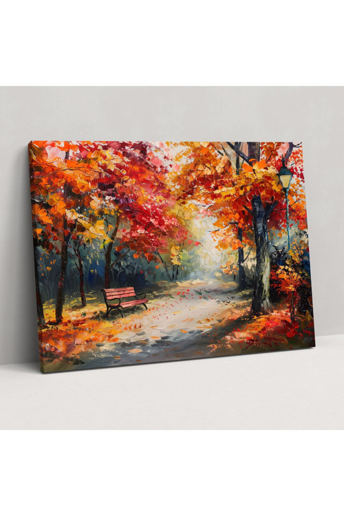 Sonbahar Parkı Leonid Afremov Kanvas Tablo