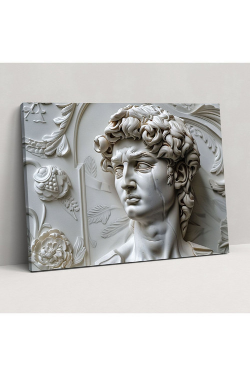 Michelangelo Duvar Süslemesi, Güçlü Davut Heykeli Kanvas Tablo, Michelangelo