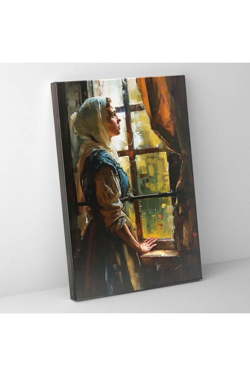 Johannes Vermeer Penceredeki Kadın Duvar Tablosu, Johannes Vermeer, Kanvas Tablo