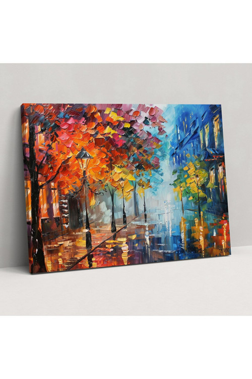 Leonid Afremov Şehir Manzarası Kanvas Tablo, Leonid Afremov, Duvar Dekorasyonu