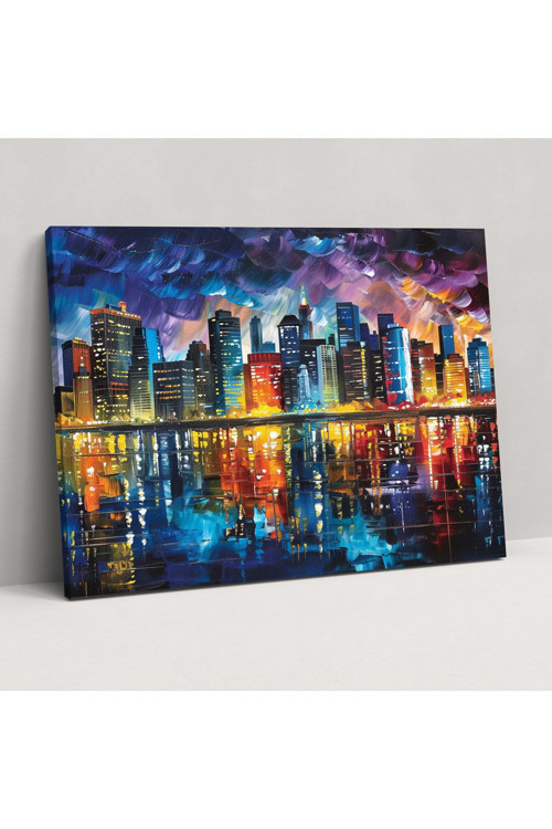 Leonid Afremov Şehir Manzarası Kanvas Tablo, Leonid Afremov, Ev Dekorasyonu, Kanvas Tablo